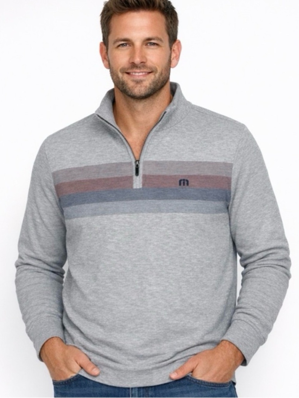 Travis Matthew Quarter Zip Long Sleeve Pull Over Men’s Size S